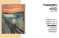 The Scream Recycled Business Cards