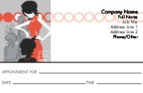 Hair Stylist with Customer Full Colour Appointment Cards