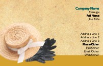 Hat and Gloves Full Colour Business Cards