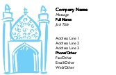 Blue Temple Full Colour Magnetic Business Cards