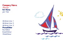 Red and Blue Yacht Full Colour Business Cards