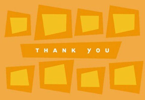 Modern Gold Thank You Cards