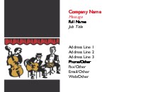 Blues Band Full Colour Business Cards