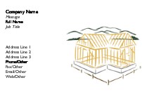 Building a House Recycled Business Cards
