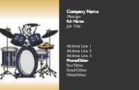 Drummer Fellow Full Colour Business Cards