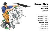 Fisherman With Net Full Colour Magnetic Business Cards