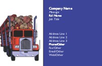 Logging Lorry Recycled Business Cards