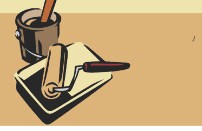Paint Roller in a Pan Recycled Business Cards