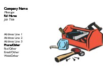 Tools and Toolbox Recycled Business Cards