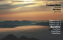Colourful Sunset Full Colour Business Cards