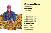 Farmer in Wheat Field Full Colour Magnetic Business Cards