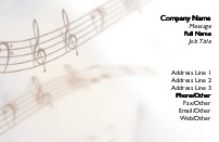 Floating Music Full Colour Business Cards