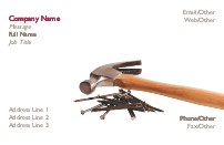 Hammer and Nails Recycled Business Cards