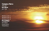 Seaside Sunset Full Colour Business Cards