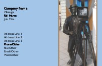Cinema Producer Statue Full Colour Business Cards