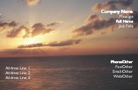 Sun Rays at Sunset Full Colour Business Cards