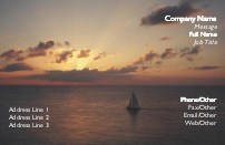 Yacht in Sunset Full Colour Business Cards