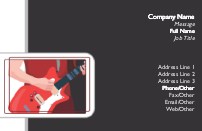 Playing Guitar Full Colour Business Cards