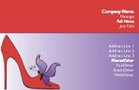 Red Stiletto Full Colour Business Cards