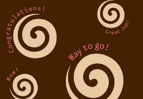 Brown Swirl Congratulations