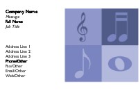 Musical Squares Full Colour Business Cards