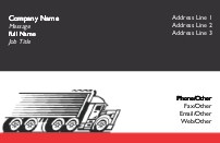 Lorry in Motion Full Colour Business Cards