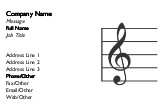 Clef Symbol Full Colour Business Cards