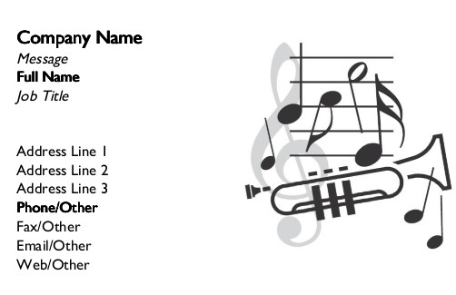 Let's Make Music Together Full Colour Business Cards