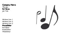 Music Notes Full Colour Business Cards