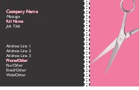 Cutting Edge Coiffures Full Colour Business Cards