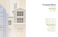 Modern Houses Full Colour Magnetic Business Cards
