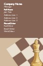Chess Piece Full Colour Business Cards