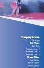 Crouching Skier Full Colour Business Cards