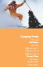 Flying Snow Skier Full Colour Business Cards