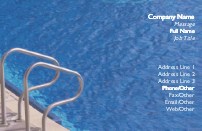 Swimming Pool and Ladder Full Colour Business Cards