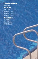 Swimming Pool and Ladder Full Colour Business Cards
