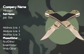 Knives with Camouflage Full Colour Magnetic Business Cards