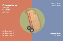 Boxes on Luggage Trolley Full Colour Magnetic Business Cards