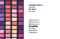 Eye Shadow Array Full Colour Business Cards