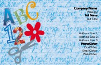 Scrapbook ABC and 123 Full Colour Magnetic Business Cards