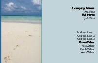 Footprints in the Sand Full Colour Business Cards