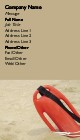 Lifeguard Buoy Full Colour Business Cards