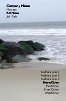 Ocean Waves and Rocks Full Colour Business Cards