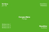 Solid Green Full Colour Magnetic Business Cards