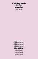 Solid Lavender Full Colour Business Cards