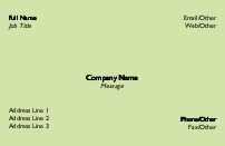 Solid Light Green Full Colour Magnetic Business Cards