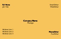 Solid Orange Full Colour Magnetic Business Cards