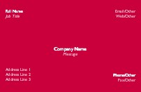 Solid Red Full Colour Magnetic Business Cards