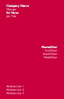 Solid Red Full Colour Business Cards