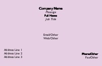 Solid Lavender Full Colour Magnetic Business Cards